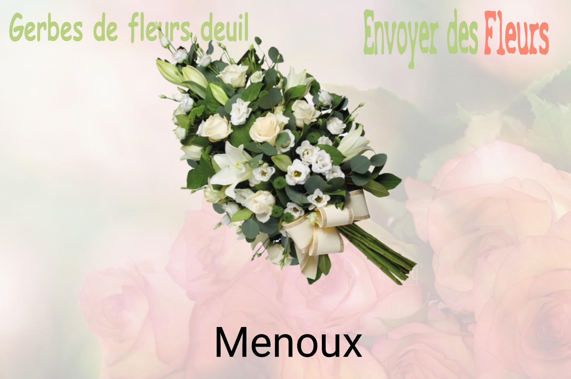 Gerbe de fleurs de deuil livrée à Menoux